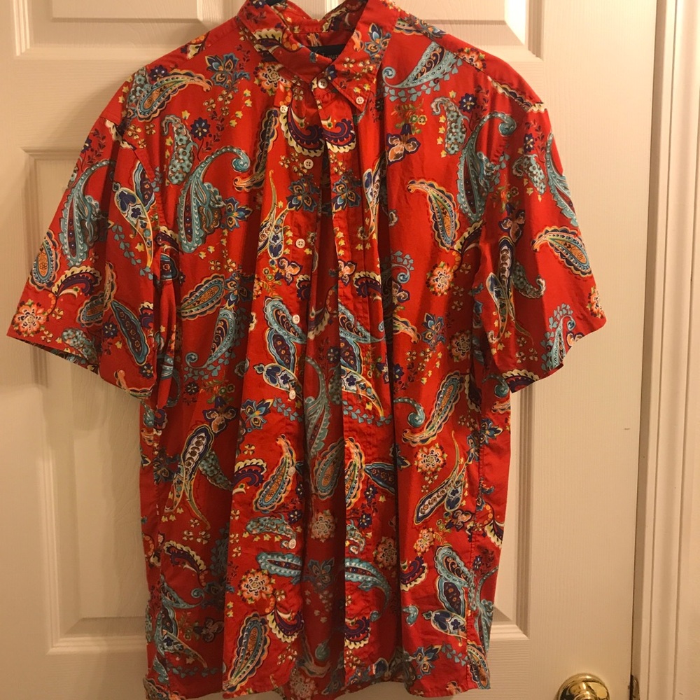 Red Ralph Lauren paisley button down